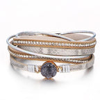 Legendary Amazing New Modern Fashion Pearl Elegant Multi-Layer Leather Handmade Bracelet Bangle Luxury For Woman - SJB-DIAMOND ELITES