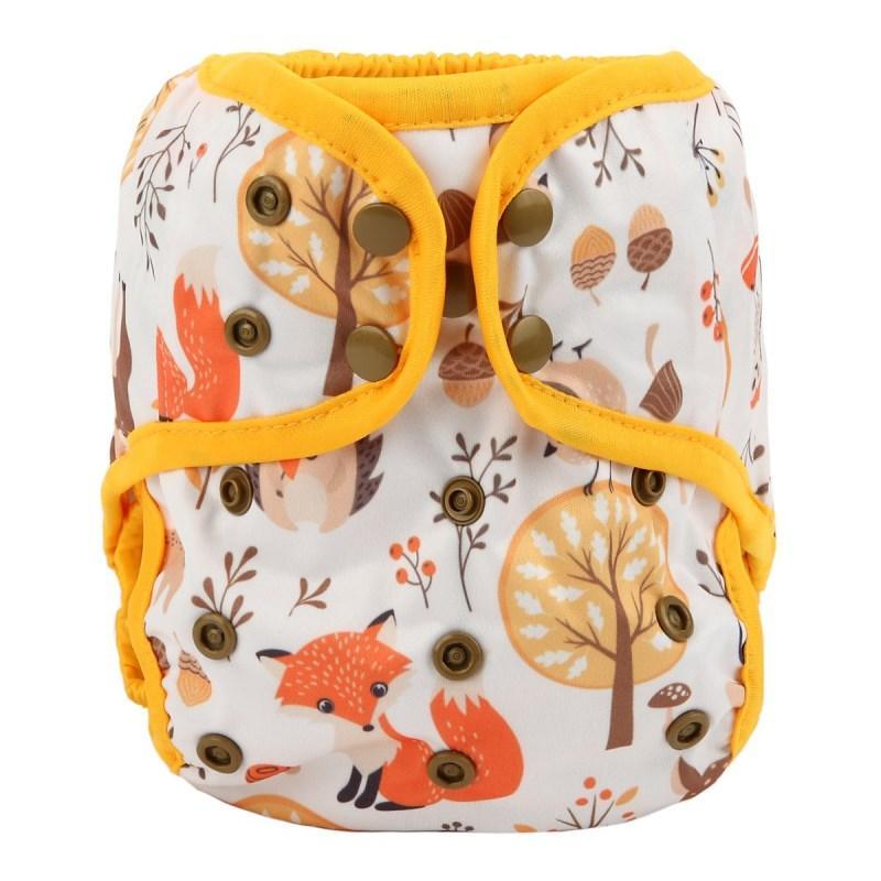 Baby Girl Pink One Size Cloth Diaper Cover Comfortable Nappy With Double Gusset Cartoon Designs Baby Boys Diapers Stevvex