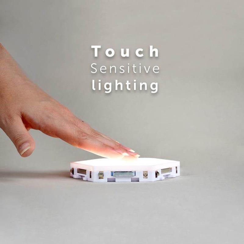 Modern Quantum lamp LED Modular Touch Sensitive Lighting Hexagonal Lamps  Night Magnetic  Light For Creative Decoration Wall - SJB-DIAMOND ELITES