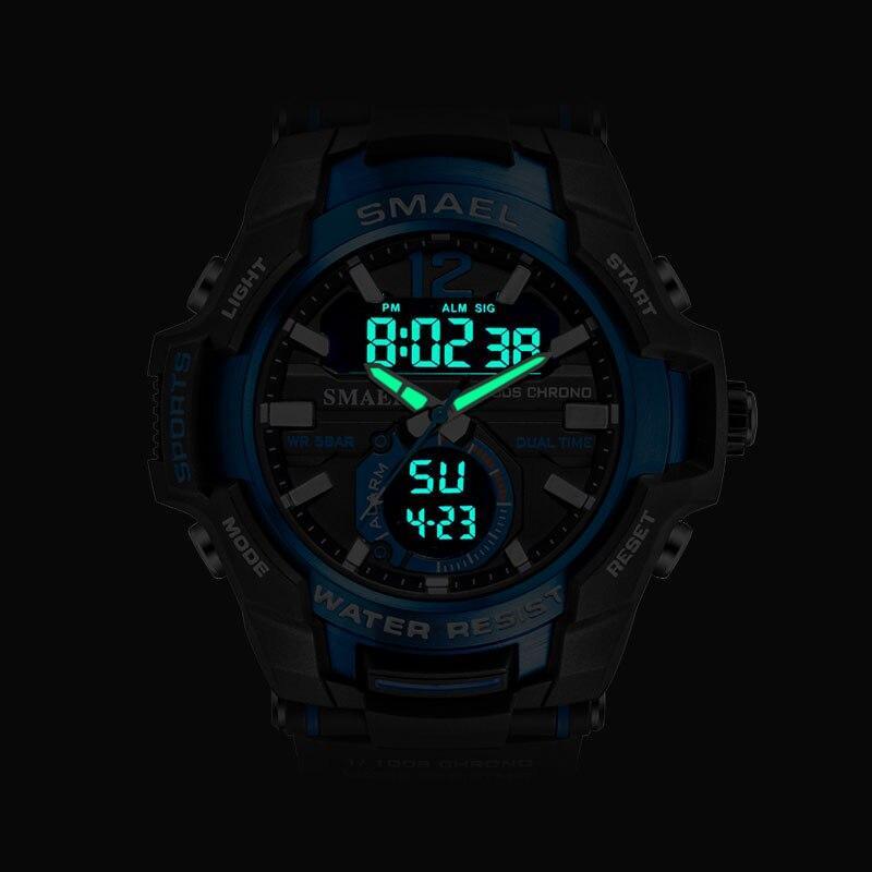 Modern Luxury Sport Watch For Men Fashion Casual Alarm Clock 50M Waterproof In Military Chrono Dual Display Style Wristwatches Relogio Masculino - SJB-DIAMOND ELITES
