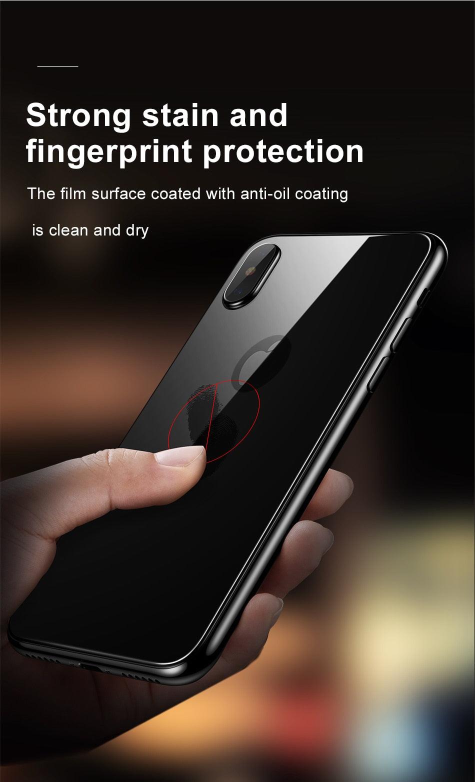 Back 9H Tempered Glass For iPhone 14 Plus 13 12 mini 11 Pro X XR XS Max Rear Screen Protector Protective Film Gold Black White Anti Scratch Edge to Edge Coverage Back Glass for iPhone Stevvex