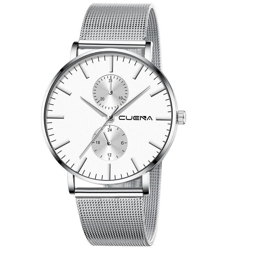 Black 3Bar Watch Men Women'S Watches Ladies Watch With Crystals  Fashion Stainless Steel Band Comfortable Wristwatch - SJB-DIAMOND ELITES