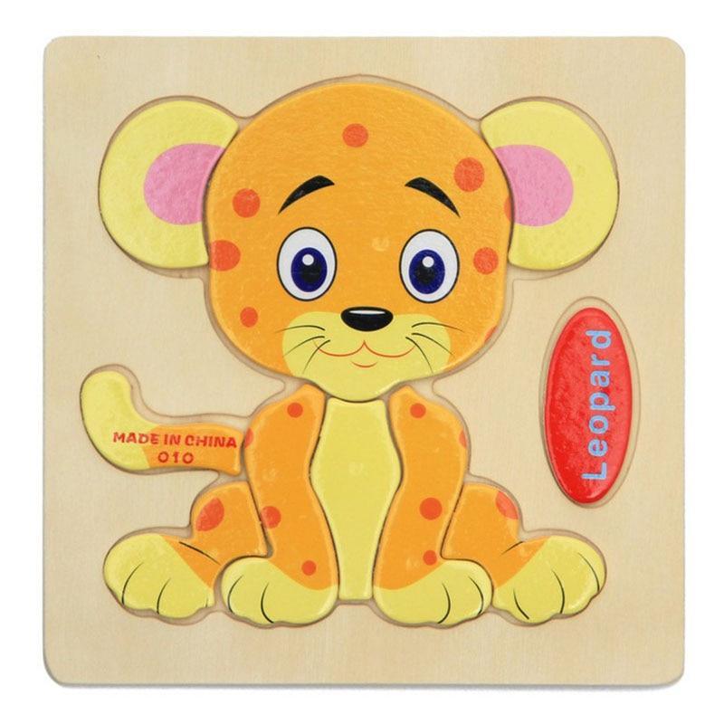 Wooden 3D Stevvex Modern Interesting Baby Learning Puzzles for Children Cartoon Animal Fruit Puzzles Intelligence Kids Children Educational Toy - SJB-DIAMOND ELITES