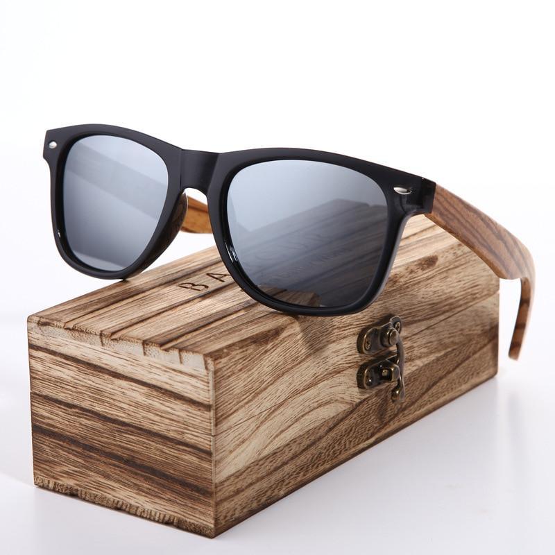 Luxury Handmade Polarized Handmade Bamboo Wood Universal Sunglasses In Zebra Wood Style  Vintage Wooden Frame Male Driving Sun Glasses Shades Gafas With Box and UV400Protection - SJB-DIAMOND ELITES