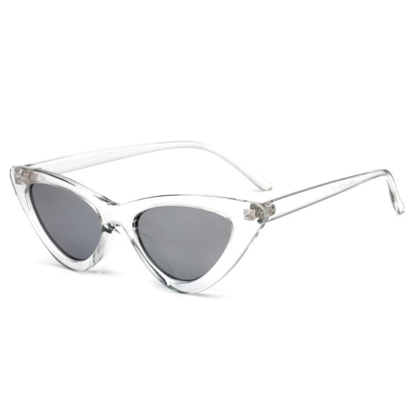 Elegant Cute Retro Cat Eye Sunglasses For  Women With Small Black White Triangle Vintage Ladies Sunglasses and UV400 Protection - SJB-DIAMOND ELITES