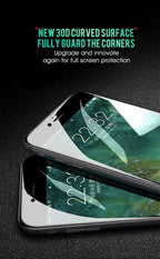 30D Curved Edge Full Cover Protective Glass On The For iPhone 7 8 6 6S Plus Tempered Screen Protector For X XR XS Max Glass Film Tempered Glass Anti Scratch Phone Screen Protector iPhone Glass Stevvex