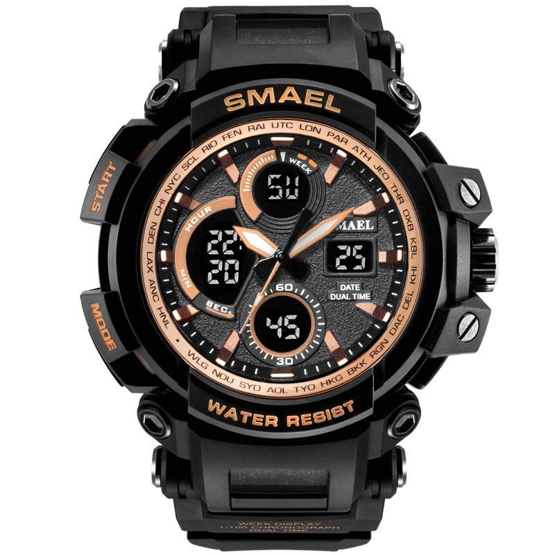 Orange Modern Sport  Waterproof 50M Men Watches With LED Digital Display In Military Armi Relogio Masculino Style - SJB-DIAMOND ELITES