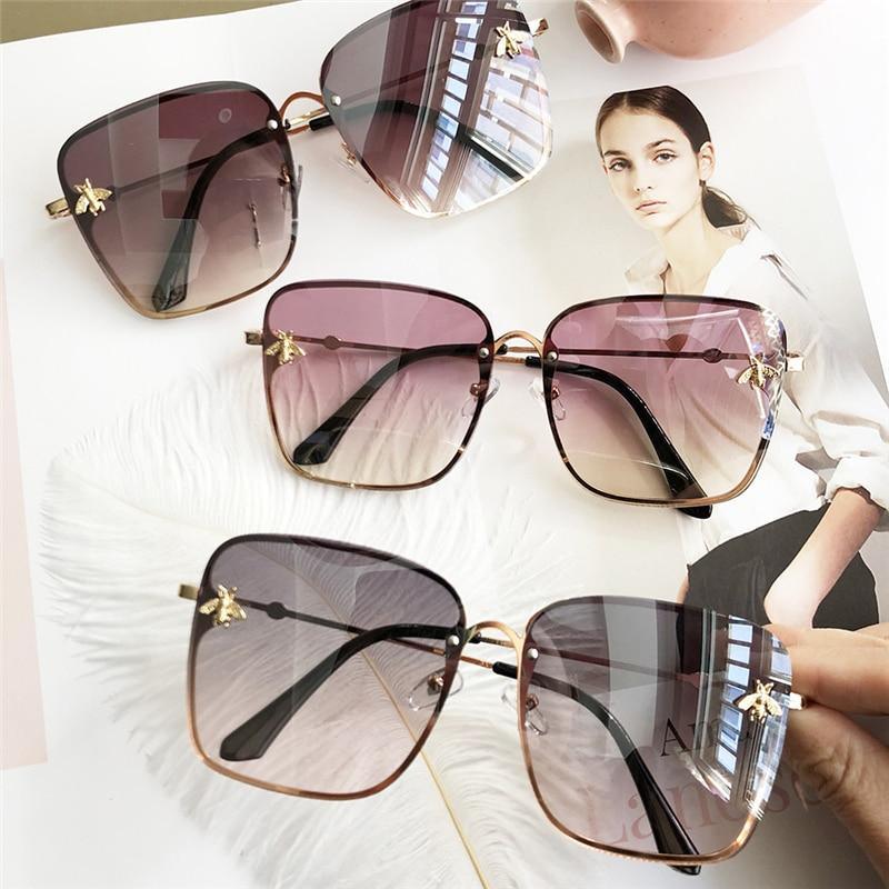 NEW 2021 Popular brand  Oversize Square Sunglasses For Women and Ladies  Luxury Driving Superstar  Designer Sunglasses With Shades and Gradient Glasses With  UV400 Protection - SJB-DIAMOND ELITES