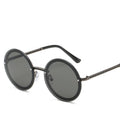 Famous Luxury Round Retro Rimless Elegant Woman and Lady Sunglasses Style With Zircons and Diamonds and UV400 Protection - SJB-DIAMOND ELITES
