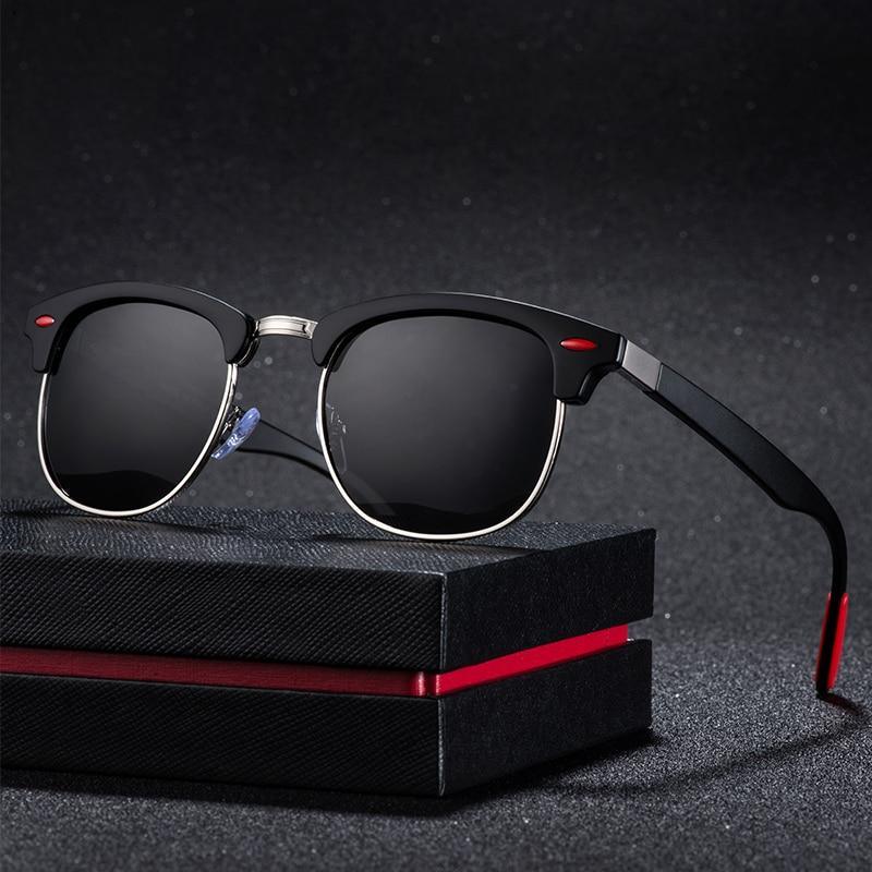 Popular Retro New Polarized Men's Sunglasses UV400 Square Half Metal Frame  Ladies Sunglasses Brand Design Glasses Driving Sunglasses - SJB-DIAMOND ELITES
