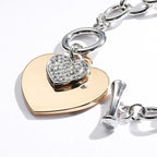 Gold Love Heart Charm Bracelets For Women Accessories Silver Color Link Chain Bracelets & Bangles Trendy Jewelry Design - SJB-DIAMOND ELITES