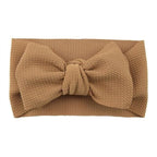 Fashion Trend Big Modern Baby Bow Accessories For Toddler Girls In Solid Bow Hairband Stretch Turban Knot Head Wrap Color  for Kids
