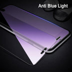 2Pcs Anti Blue Ray 9H Tempered Glass for iPhone X XS MAX XR 11 12 13 mini 14 Pro Max 6 6S 7 8 Plus SE 2020 Screen Protector Film Anti Blue Light Tempered Glass Screen Protector for iPhone Stevvex