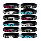 Dream Inspire Motivation Bracelets Silicone Wristbands Cool Style Perfect Gift For Men And Women - SJB-DIAMOND ELITES