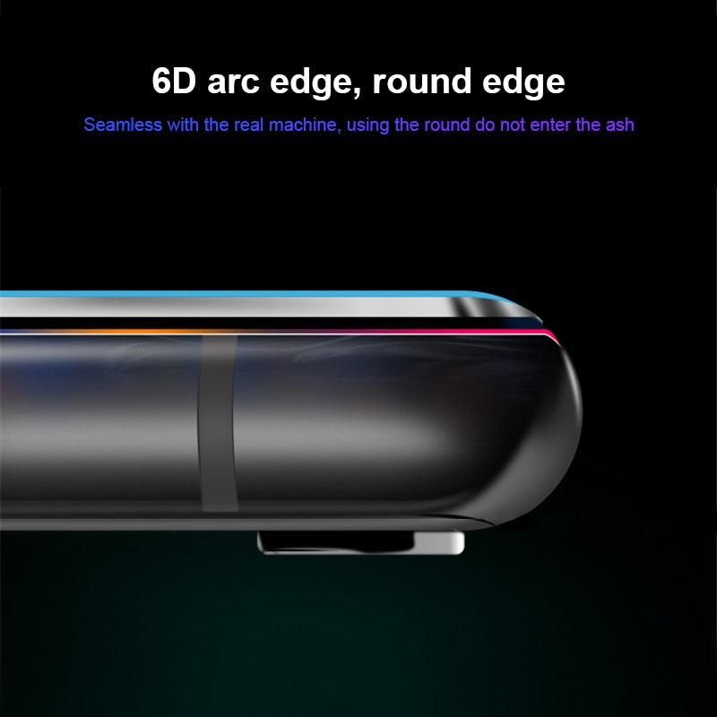 10D Curved Edge Aluminum Alloy Tempered Glass for iPhone X XS MAX 11 12 Pro Max mini 6 6S 7 8 Plus Full Cover Screen Protector  Titanium Alloy Metal Edge Full Coverage Front Tempered Glass Screen Protector for iPhone Stevvex