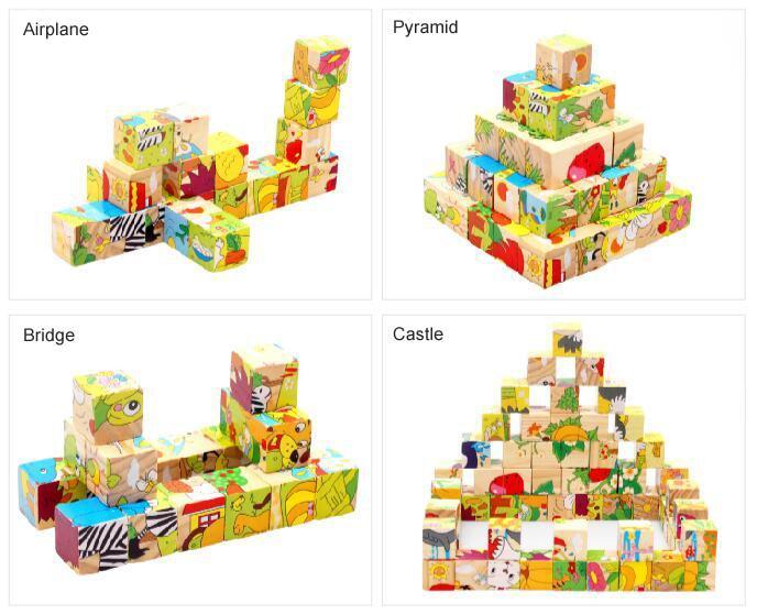 1Set Nine Blocks Six-sided 3D Wooden Cube Puzzle Toys  For Children Kids Educational Toys Funny Games - SJB-DIAMOND ELITES
