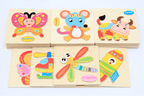 Wooden 3D Stevvex Modern Interesting Baby Learning Puzzles for Children Cartoon Animal Fruit Puzzles Intelligence Kids Children Educational Toy - SJB-DIAMOND ELITES