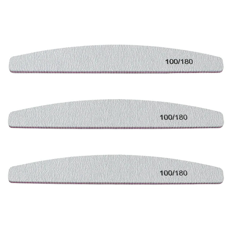 50Pcs Nail Art Files 100/180 Nails Accessoires Gel Nail Polish Polishing Pedicure Manicure Buffers Nail Care Tools lime a ongle Lootquake LLC