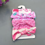 Modern 3PCS Set Floral Bows Baby Headband Dot Bowknot Cotton Hair Band Girls Hair Accessories For Girls