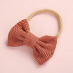 Baby Headband Bow Headbands For Girl Corduroy Head Band Thin Nylon Hairband Newborn Kids Hair Accessories Bow For Kids