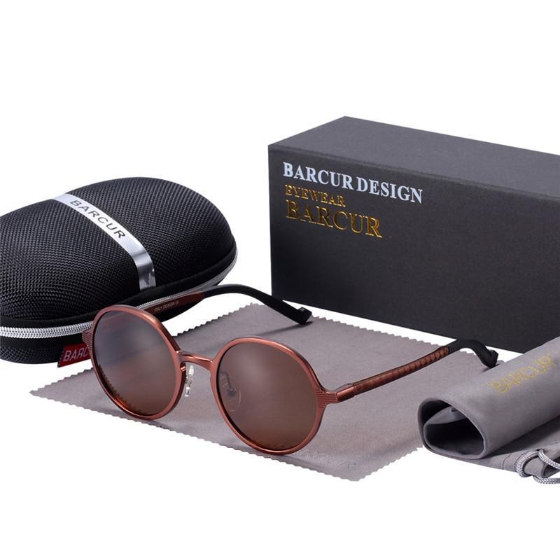 Round Luxury Polarized Universal Retro Modern Sunglasses With High Quality Metal Frame And UV400 Protection - SJB-DIAMOND ELITES