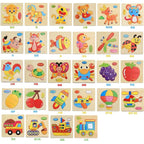 Wooden 3D Stevvex Modern Interesting Baby Learning Puzzles for Children Cartoon Animal Fruit Puzzles Intelligence Kids Children Educational Toy - SJB-DIAMOND ELITES