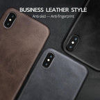 Ultra Thin Phone Cases For iPhone 13 6 7 14Plus XS Max Cover Leather Skin Soft Silicone Case For iPhone XR X 11 12 Pro Case Anti-Scratch iPhone Xs max Cover Genuine Leather iPhone Cases for iPhone