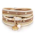 Legendary Amazing New Modern Fashion Pearl Elegant Multi-Layer Leather Handmade Bracelet Bangle Luxury For Woman - SJB-DIAMOND ELITES