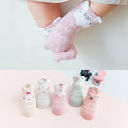 Anti Slip 5 Pairs Cute Cartoon Mesh Thin Soft Cotton Socks For Newborns Baby Girls And Boys