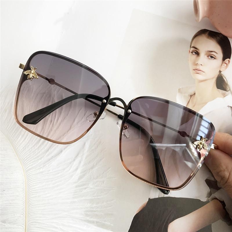 NEW 2021 Popular brand  Oversize Square Sunglasses For Women and Ladies  Luxury Driving Superstar  Designer Sunglasses With Shades and Gradient Glasses With  UV400 Protection - SJB-DIAMOND ELITES