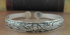 Big Elegant Luxury Amazing Classic Fashion Flower Metal Tibetan Indian Silver Vintage Retro Fashion Cuff Bracelet Bangle For Woman With Details of Animals - SJB-DIAMOND ELITES