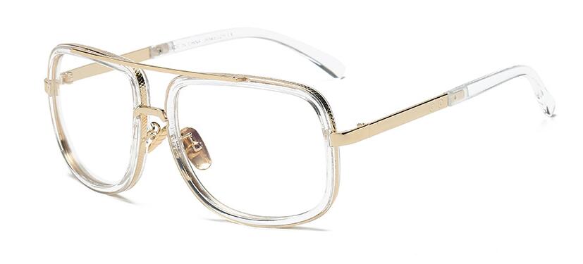 Classic Brand Luxury Square Gold Metal Frame Woman and Man Unisex Top Oversized Bog Frame Elegant Sunglasses For Summer  Designer - SJB-DIAMOND ELITES