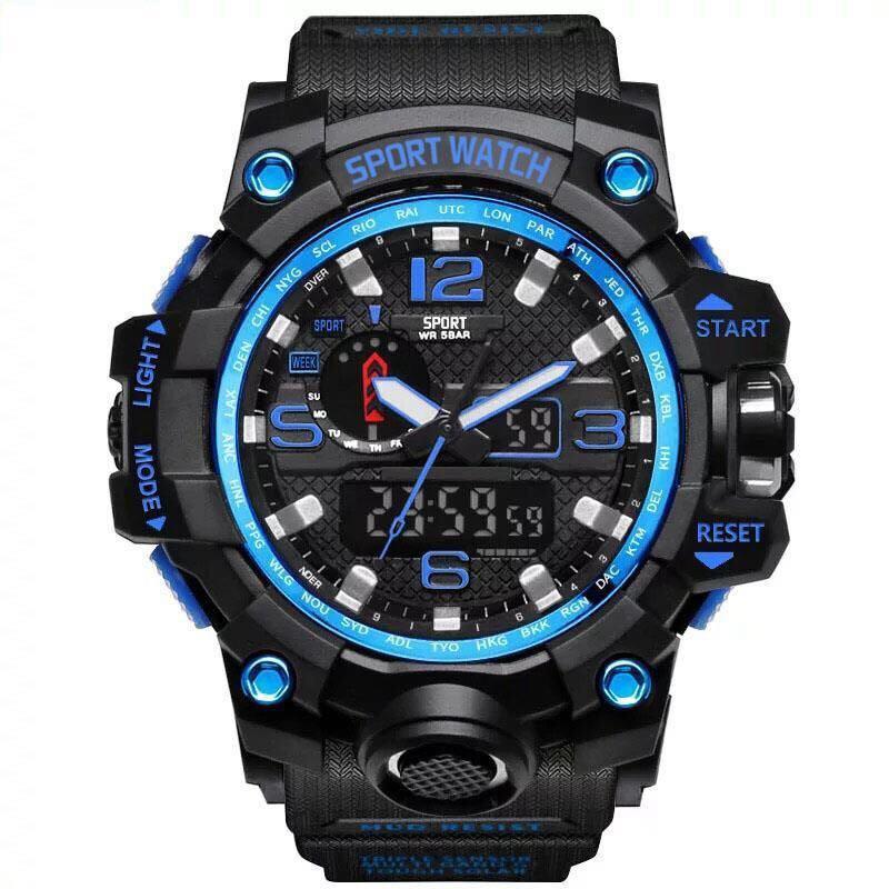 Popular Men Military Army Mens Watch With Led Digital Display Analog Automatic Watch for Men and Woman Sport watch - SJB-DIAMOND ELITES