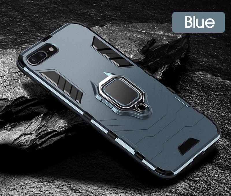 Shockproof Armor Case For iPhone XR iPhone X Xs Xs Max Stand Holder Ring Phone Cover for iPhone 6 6S 6PLUS 7 8 plus  Slim Durable Soft Anti-Scratch 360 Degree Rotating Ring Holder Kickstand Protective With Magnetic Case Stevvex