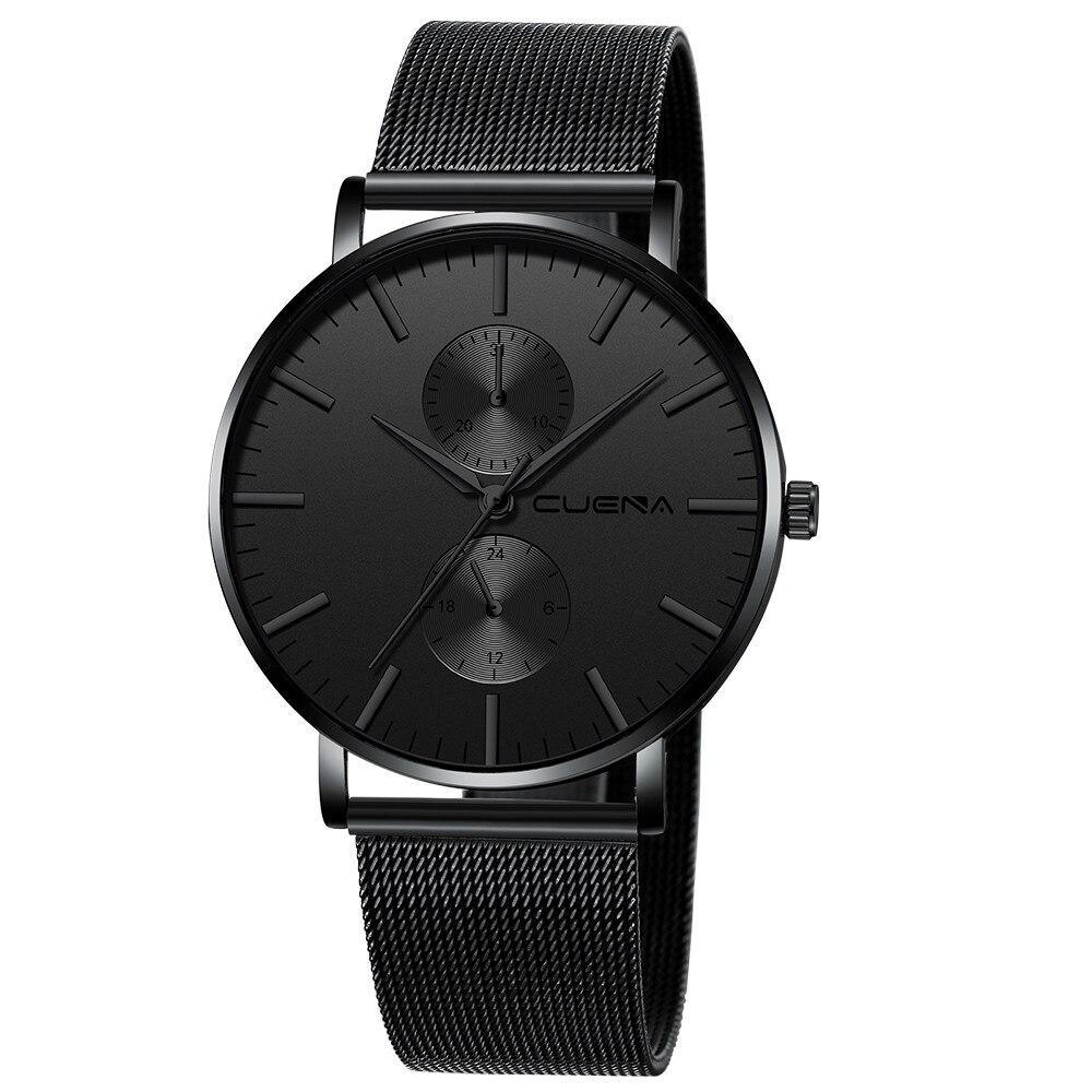 Black 3Bar Watch Men Women'S Watches Ladies Watch With Crystals  Fashion Stainless Steel Band Comfortable Wristwatch - SJB-DIAMOND ELITES