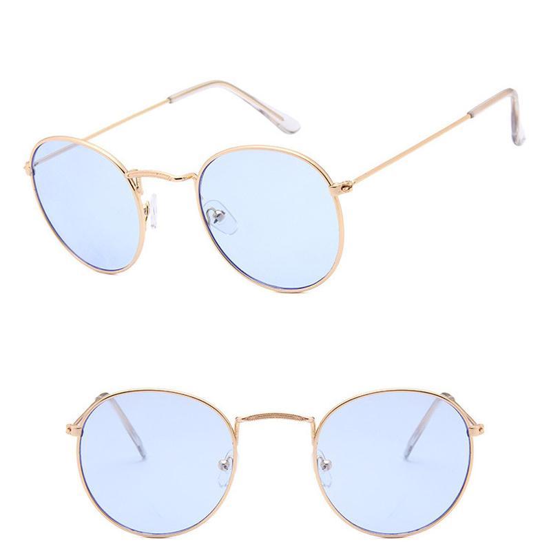 Leon Elegant Unisex Woman and Man Classic Round  Sunglasses Designer Glasses Lady Round Luxury Retro Sunglasses With Vintage Mirror Oculos De Sol Gafas - SJB-DIAMOND ELITES