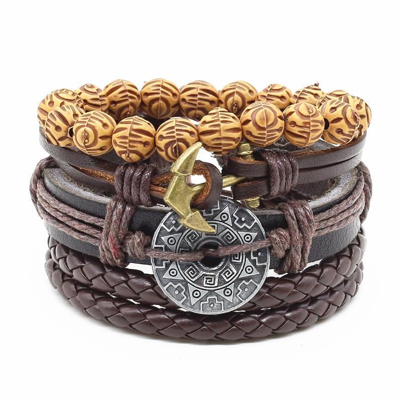 Handmade Modern Fashion New Luxury Wood Bead Charm Amazing Premium Leather Elegant Bracelet For Women - SJB-DIAMOND ELITES
