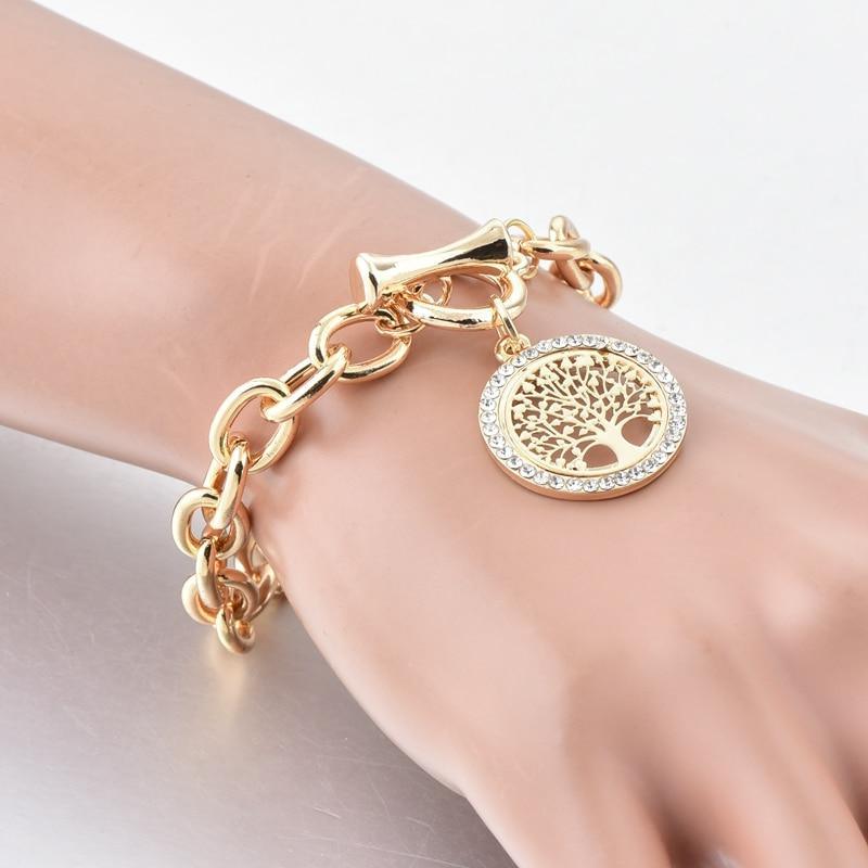 Modern New Fashion Elegant Chain Medalon Bracelet Amazing Luxury Classic Bracelet Women's Gold Bracelets Vintage Tree Of Life - SJB-DIAMOND ELITES