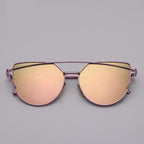 NEW  Stevvex Designer Cat eye Sunglasses For Women and Ladies in Vintage Metal Reflective Glasse Mirror Retro Oculos De Sol Gafas Style With UV 400 Protection - SJB-DIAMOND ELITES