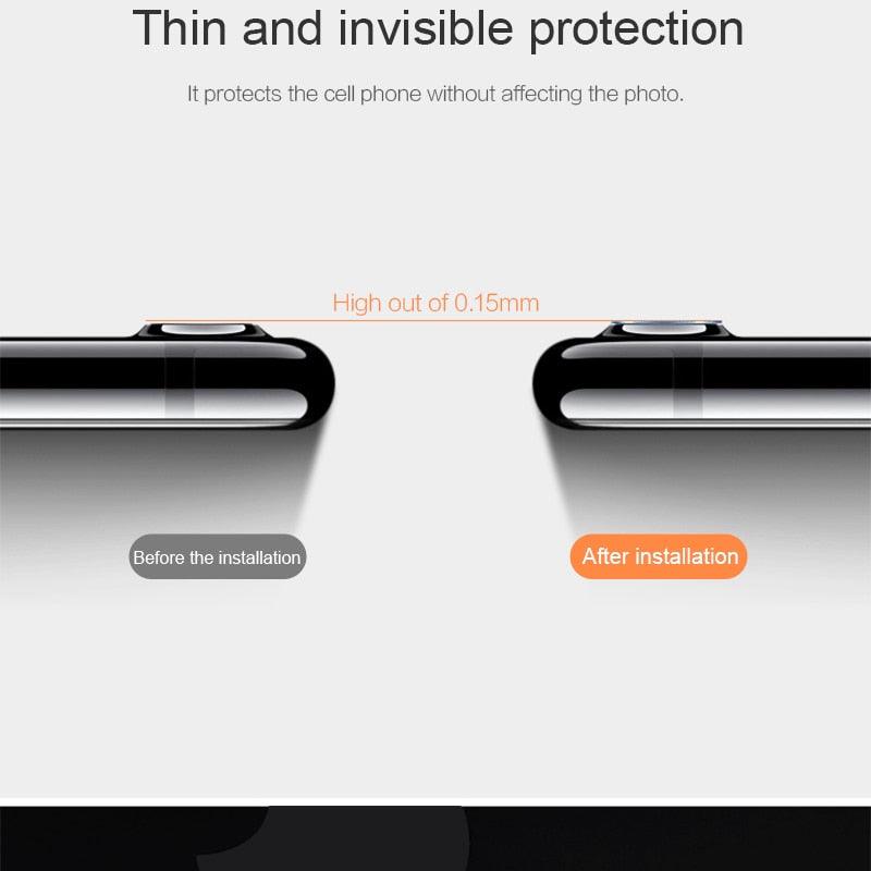 2pcs Camera Lens Protector Film For iPhone XS Max XR X glass on iPhone X 7 8 6 6S Plus 5 se Camera Lens  Protector Ultra HD Back Camera Lens Tempered Glass Camera Cover Film for iPhone Stevvex