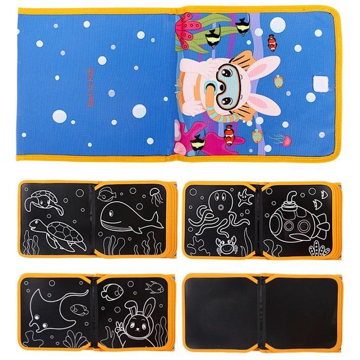 Modern Popular Kids Baby Education Skill Book  Drawing Board Book Animal Coloring Book  Blackboard Painting For Kids - SJB-DIAMOND ELITES