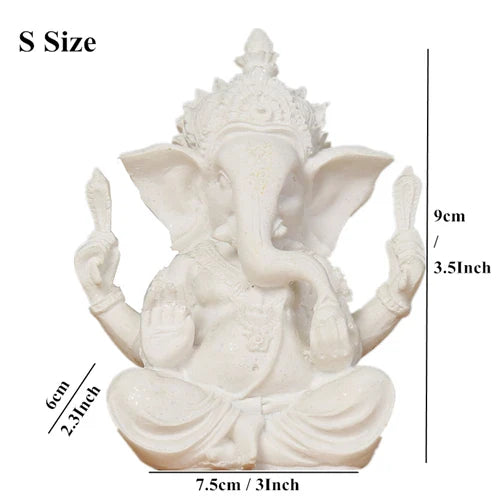 home decoration Nature Sandstone Indian Ganesha Figurine Religious Hindu Elephant God Statues Fengshui Elephant-Headed Buddha Lootquake LLC