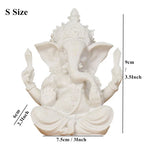 home decoration Nature Sandstone Indian Ganesha Figurine Religious Hindu Elephant God Statues Fengshui Elephant-Headed Buddha Lootquake LLC