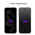 Frosted Matte Glass On iPhone 5 5s 5c SE X XS Max XR Tempered Glass 9H Hardness iPhone 6 6s 7 8 Plus Protective Glass Cover Case Tempered Glass Film Case-Friendly HD Clear Glass Protector for iPhone