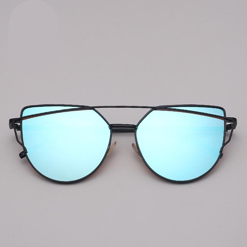 NEW  Stevvex Designer Cat eye Sunglasses For Women and Ladies in Vintage Metal Reflective Glasse Mirror Retro Oculos De Sol Gafas Style With UV 400 Protection - SJB-DIAMOND ELITES