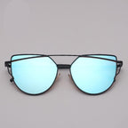 NEW  Stevvex Designer Cat eye Sunglasses For Women and Ladies in Vintage Metal Reflective Glasse Mirror Retro Oculos De Sol Gafas Style With UV 400 Protection - SJB-DIAMOND ELITES