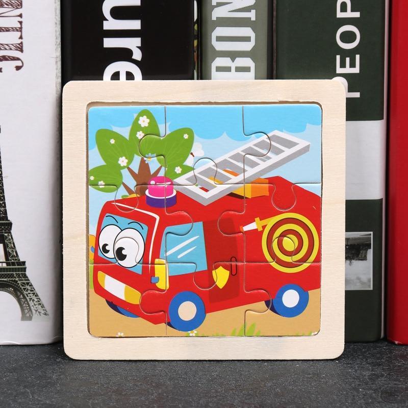 10pcs Of Wood Puzzle Baby Young Children Early Lessons Learned Intelligence Cartoon Animal Puzzle Wooden Toys Education Puzzles - SJB-DIAMOND ELITES