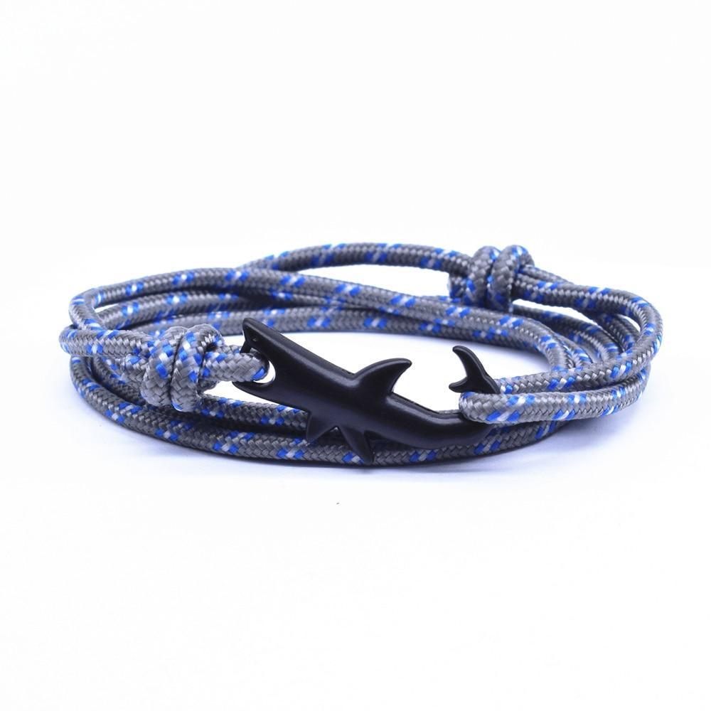 Nylon Rope Chain Luxury  Bracelets For Women And Men Ocean Shark Charm Bracelet Popular Jewelry Anchor Bracelet Style - SJB-DIAMOND ELITES