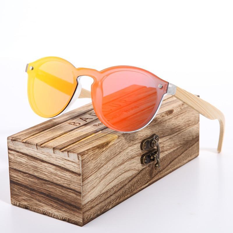 New Luxury Elegent Cat Eye Sunglasses Bamboo New Cat Eye Glasses pra Sun glasses Googles Red Sunglasses For Men and Women With UV400 Protectionn - SJB-DIAMOND ELITES