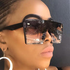 Modern Oversized Square Sunglasses For Lady and Women Luxury Brand Fashion Gafas Shade WIth Mirror Glasses And UV400 Protection - SJB-DIAMOND ELITES